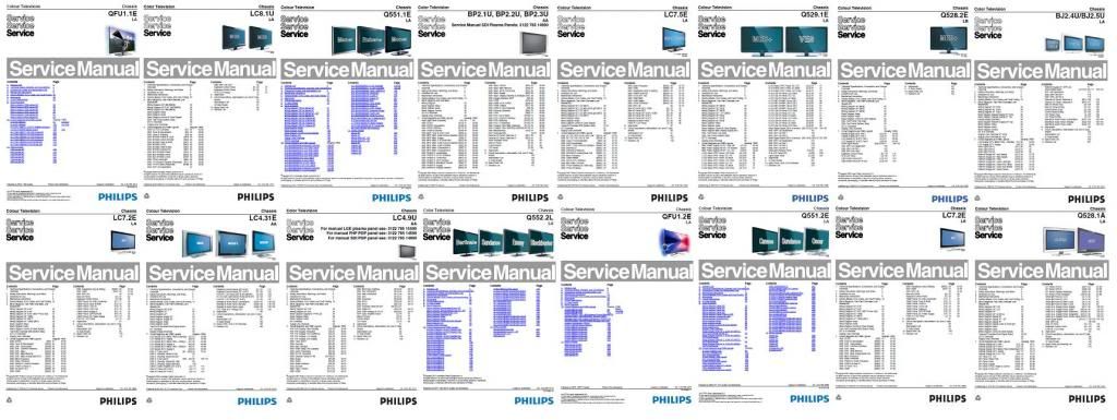 Philips Plasma LCD LED 3D Smart TV Service Manual Choose ANY worldwide